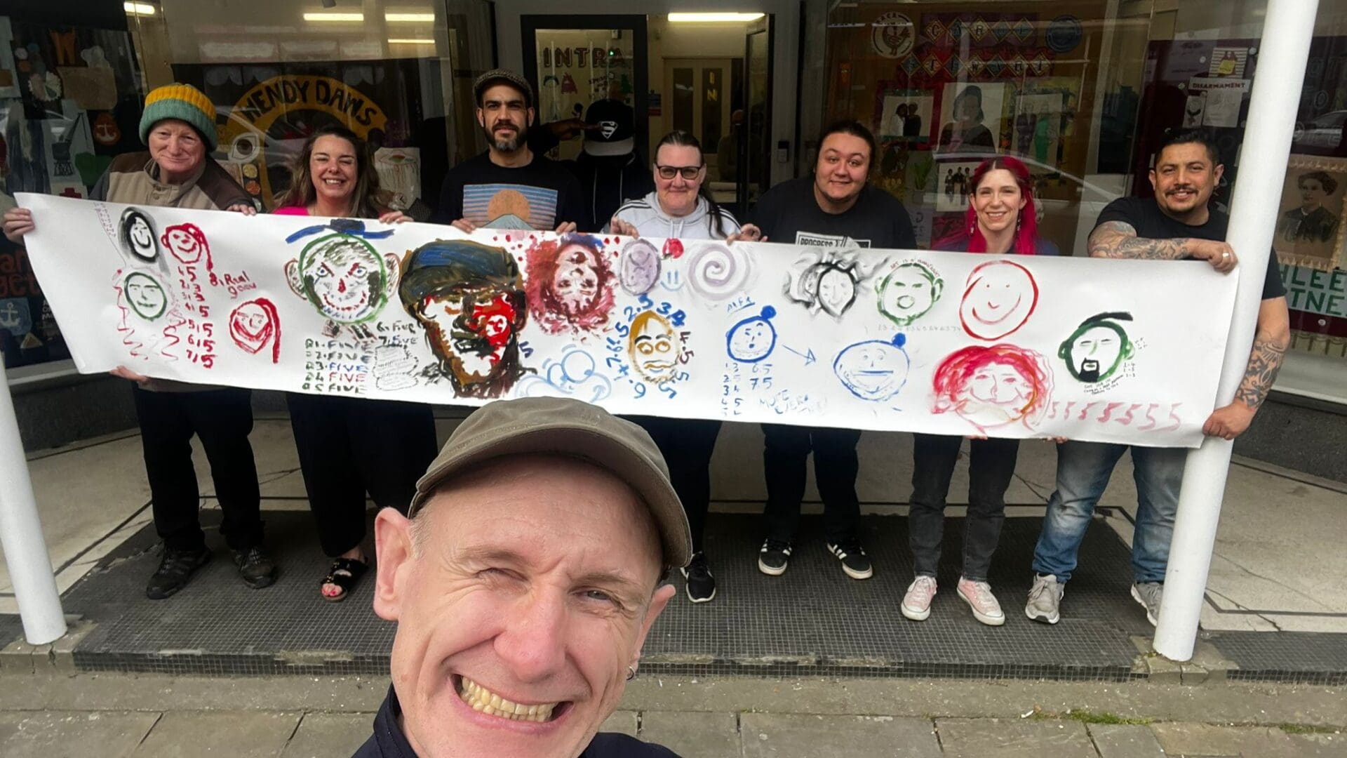 Picture of David Tovey with other artists