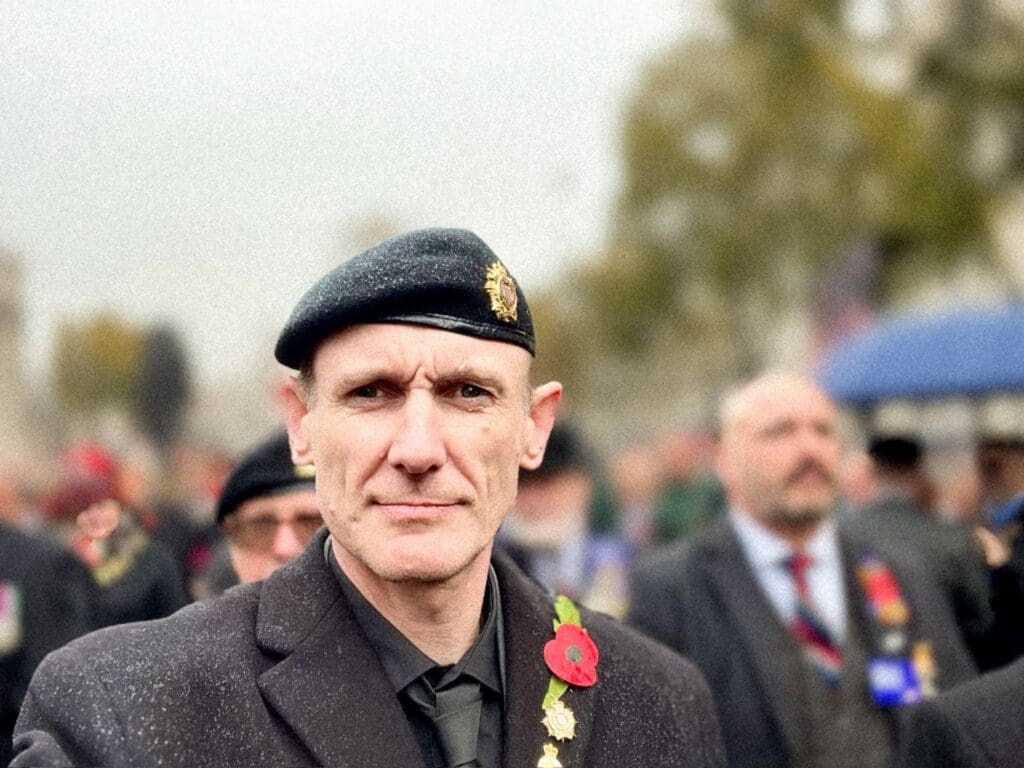 Picture of David Tovey in Army attire.
