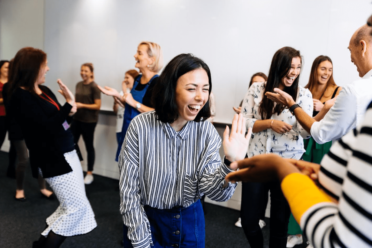 Photo: UnitedMind Laughing in laughing workshop